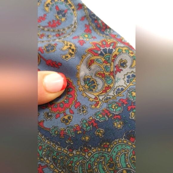 Dior Christian Dior Vintage Silk & Wool Fringe Paisley Formal Scarf - Picture 11 of 12